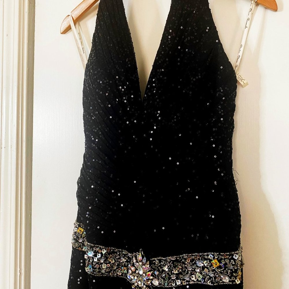 Black Sequence Ball Dress by Party Time Formals Size 8